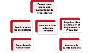 Pasos para crear una Comunidad de Propietarios