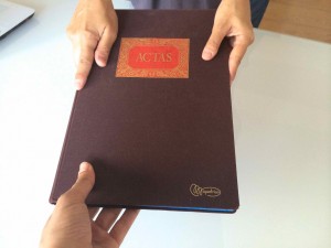 Entrega de actas del administrador